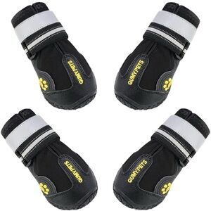 QUMY - Black Performance Dog Shoes 63-75LBS